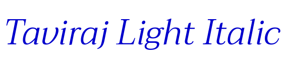 Taviraj Light Italic fuente